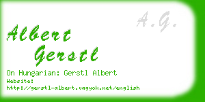 albert gerstl business card